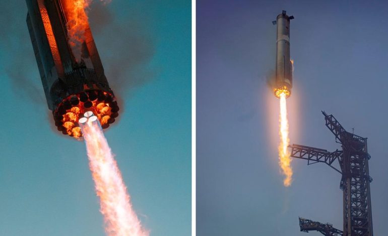 Experience the stunning Starship launch and rocket recovery by SpaceX through these remarkable photos and videos.