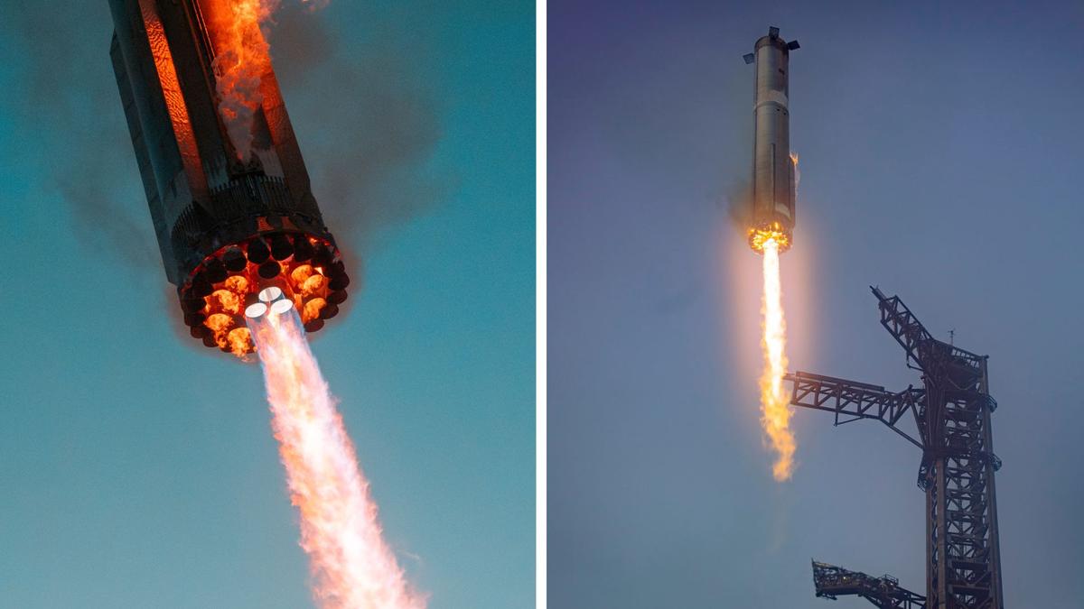 Experience the stunning Starship launch and rocket recovery by SpaceX through these remarkable photos and videos.