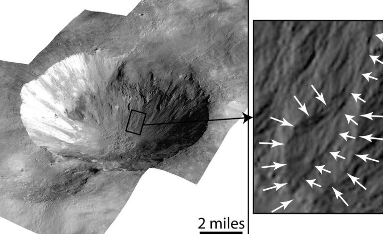 Unexplained characteristics on asteroid Vesta might be attributed to saltwater.