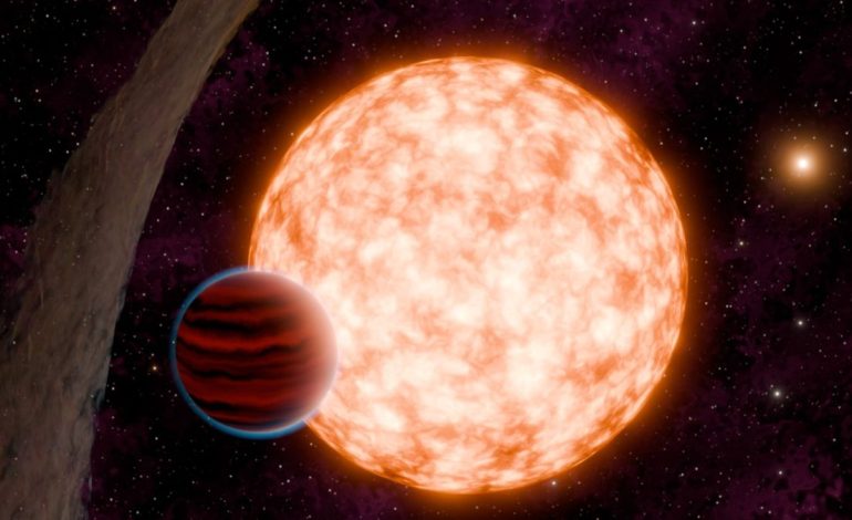 Researchers discover a very young exoplanet revolving around a star with an irregular disk.