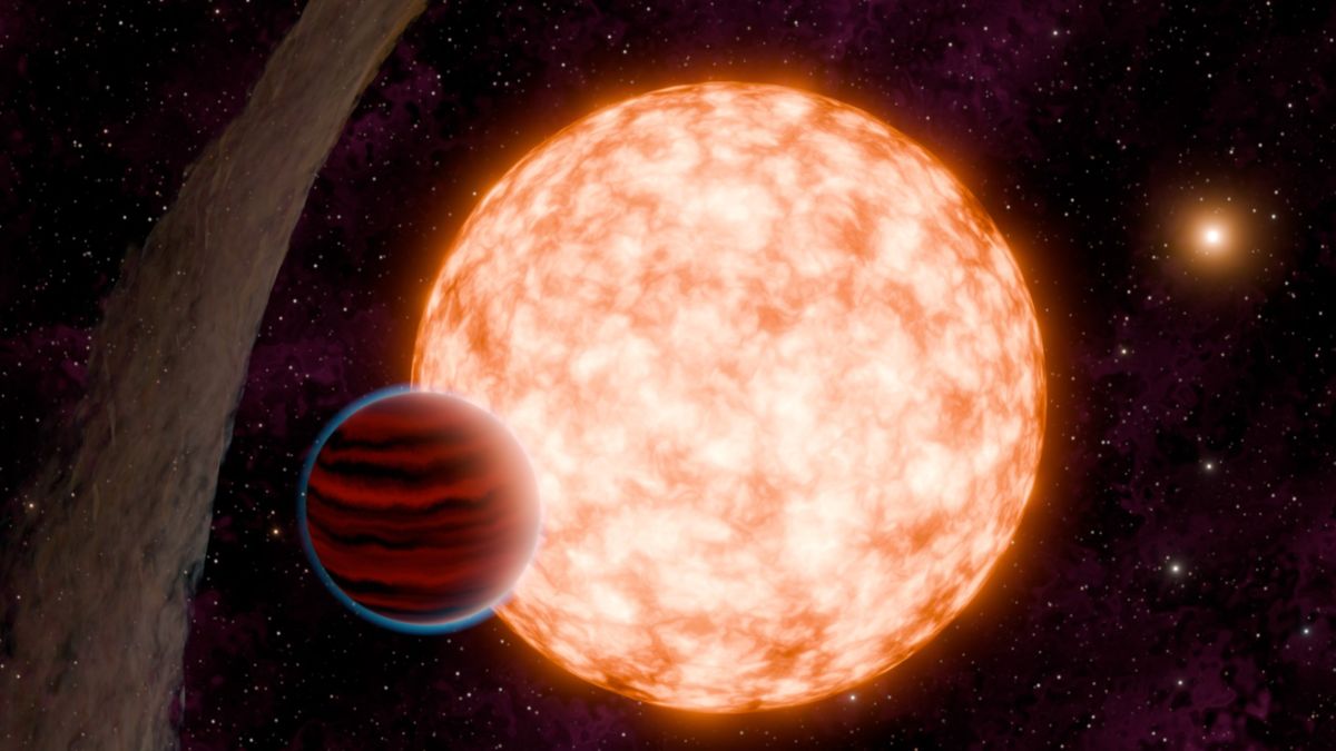 Researchers discover a very young exoplanet revolving around a star with an irregular disk.