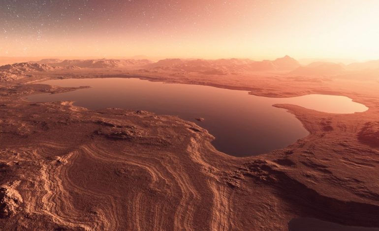 Des courants de dioxyde de carbone? The liquid on ancient Mars might not have all been water.