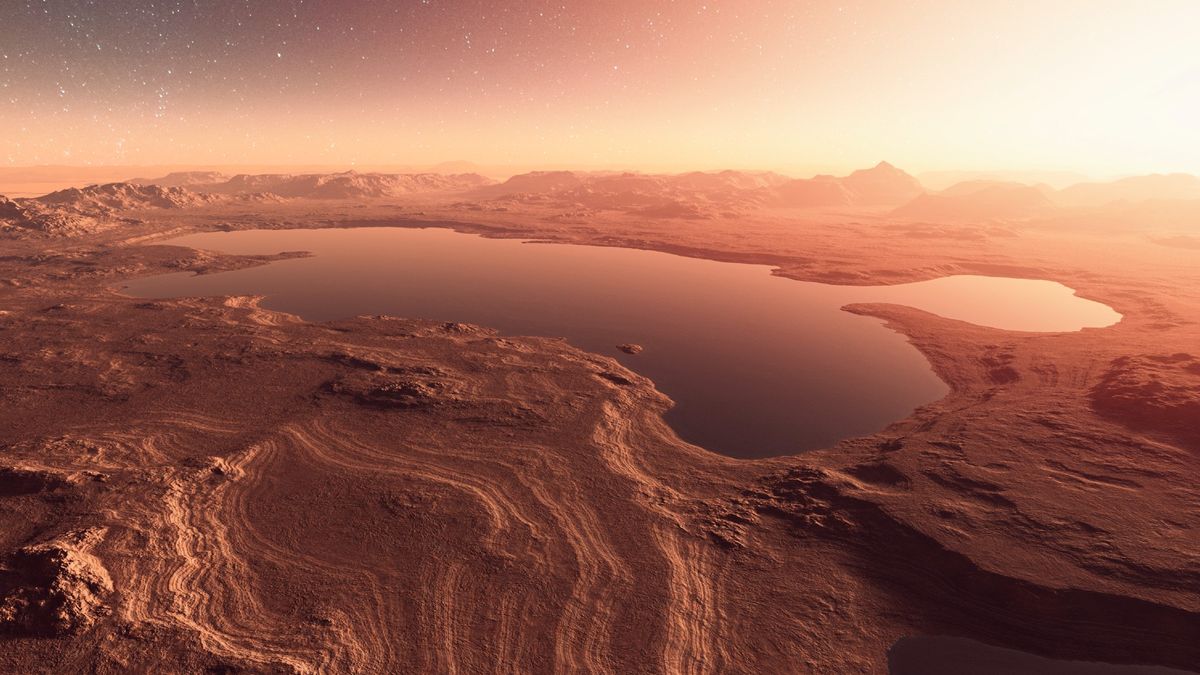 Des courants de dioxyde de carbone? The liquid on ancient Mars might not have all been water.